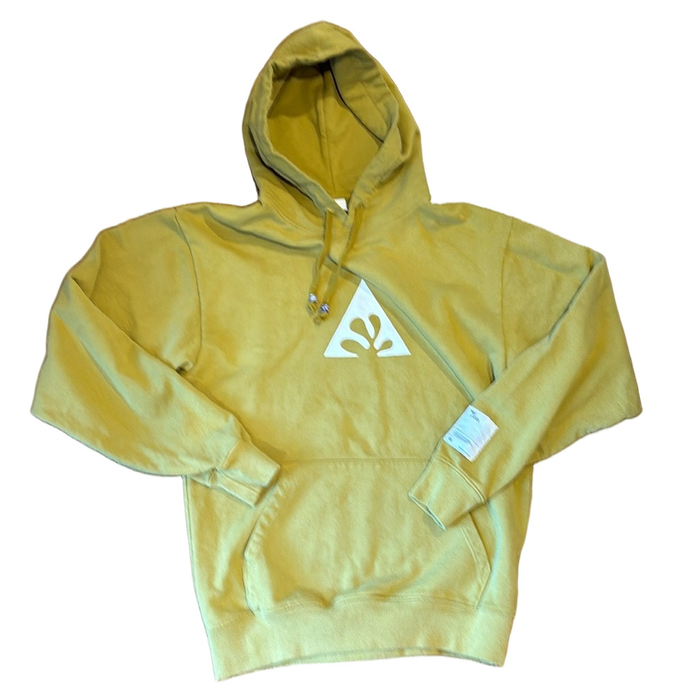 Wasted Collective Hoodie Sweatshirt, Green / Yellow | Size Small